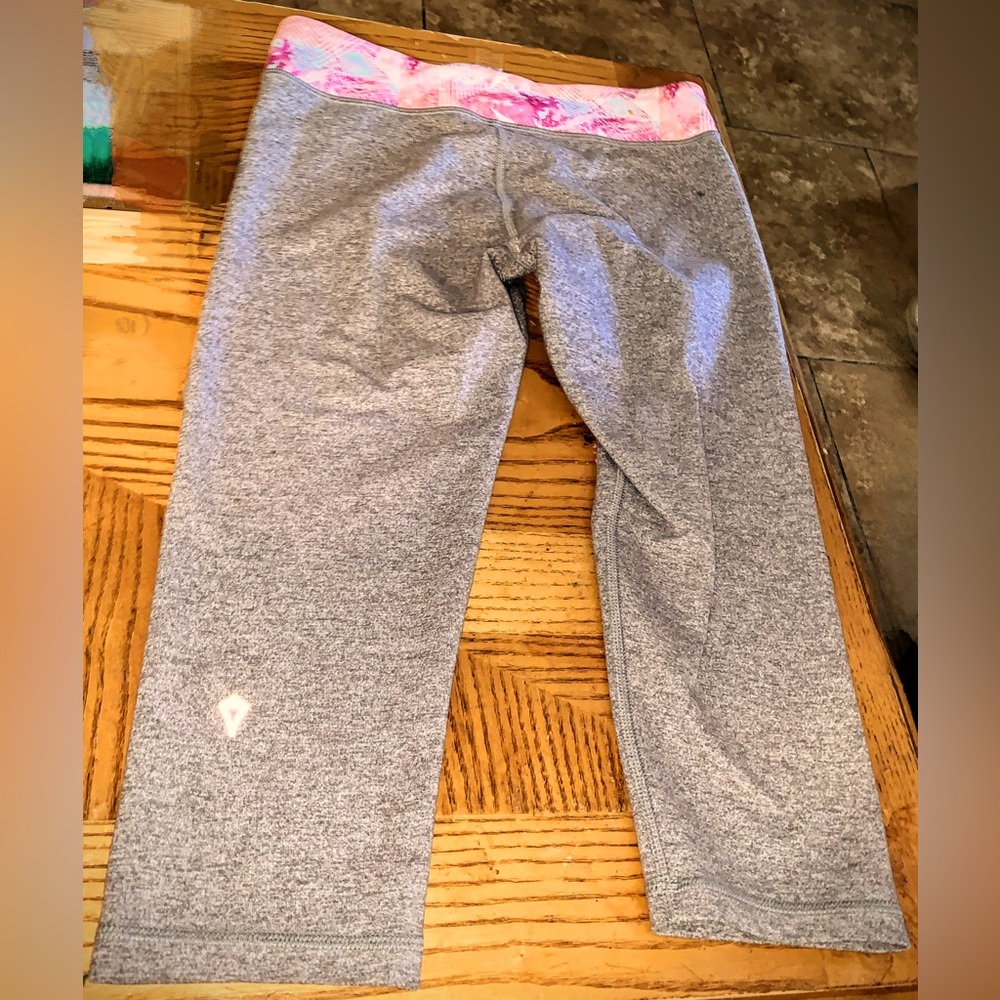 Girls Gray and Pink Justice Leggings